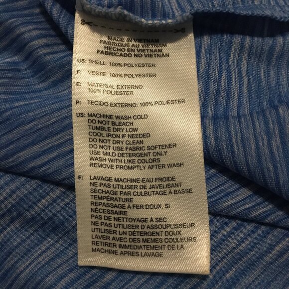 Adidas Blue Striped Racerback Tank Top - Picture 10 of 14